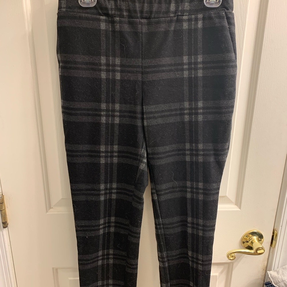 Black & Grey Flannel Work Pants